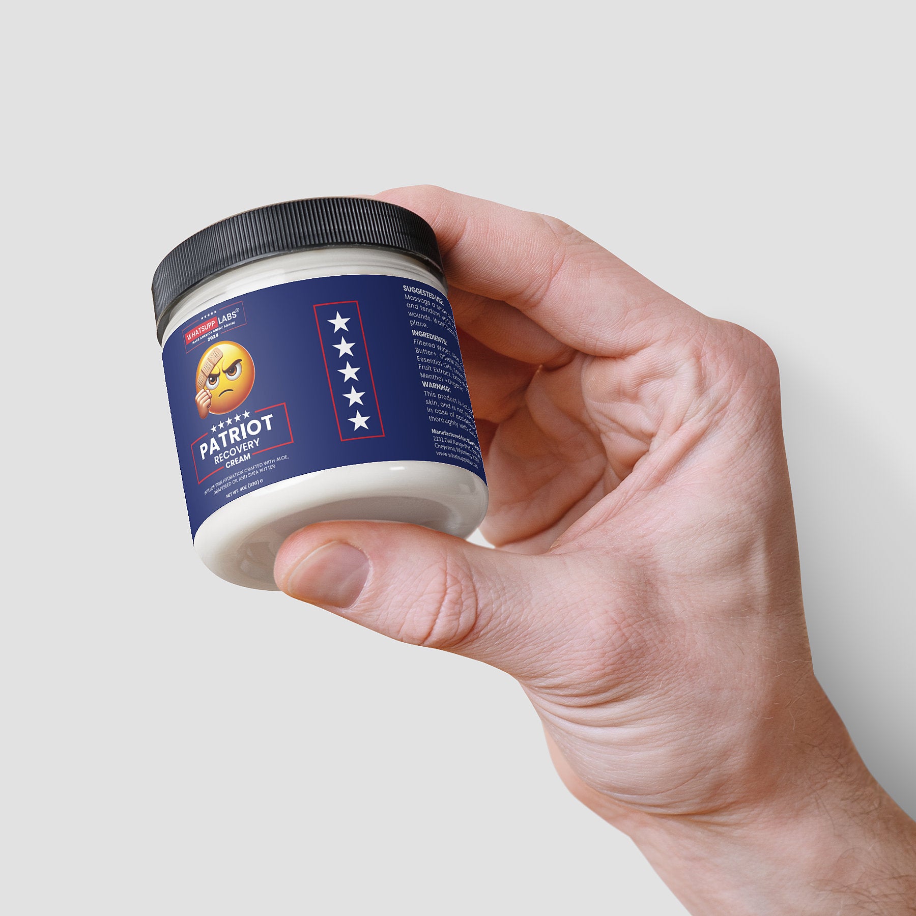 Patriot Recovery Cream TRUMP 2024 Limited Edition BLUE WHITE & RED