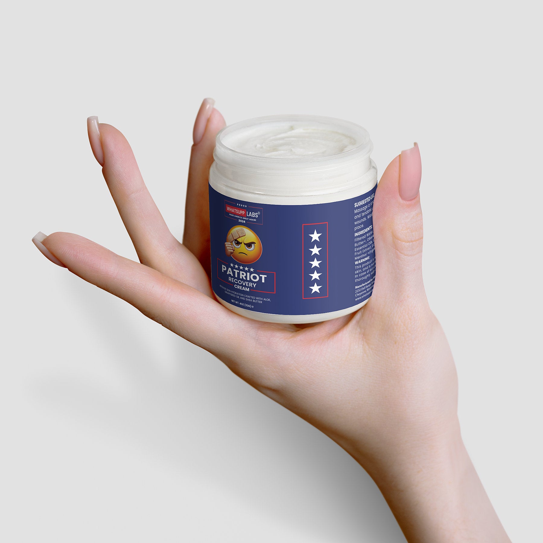 Patriot Recovery Cream TRUMP 2024 Limited Edition BLUE WHITE & RED