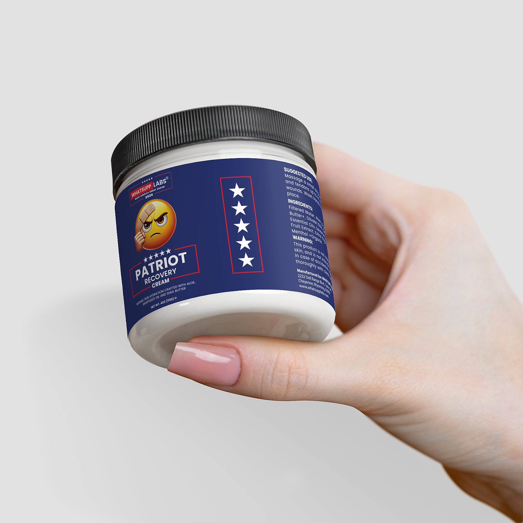Patriot Recovery Cream TRUMP 2024 Limited Edition BLUE WHITE & RED