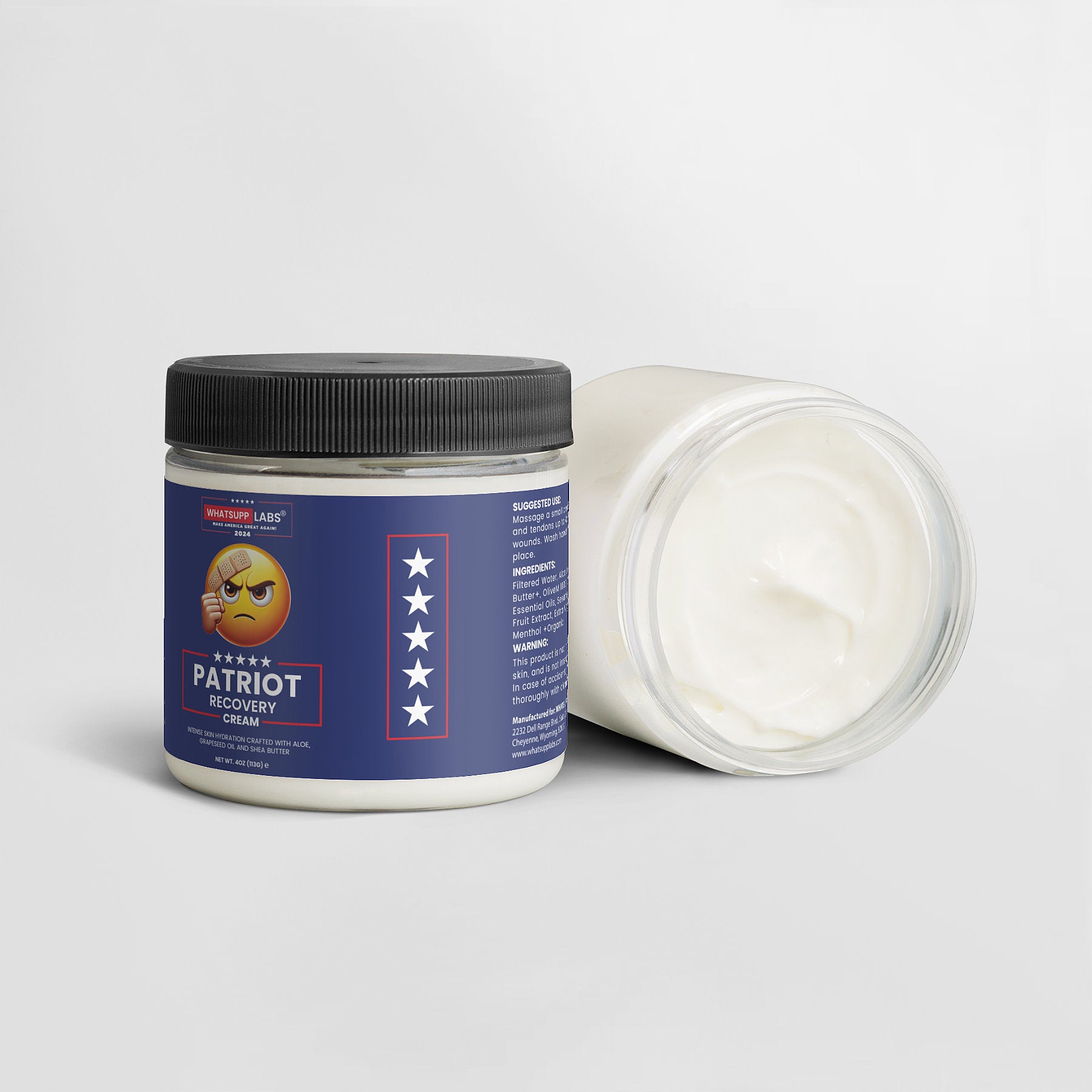 Patriot Recovery Cream TRUMP 2024 Limited Edition BLUE WHITE & RED